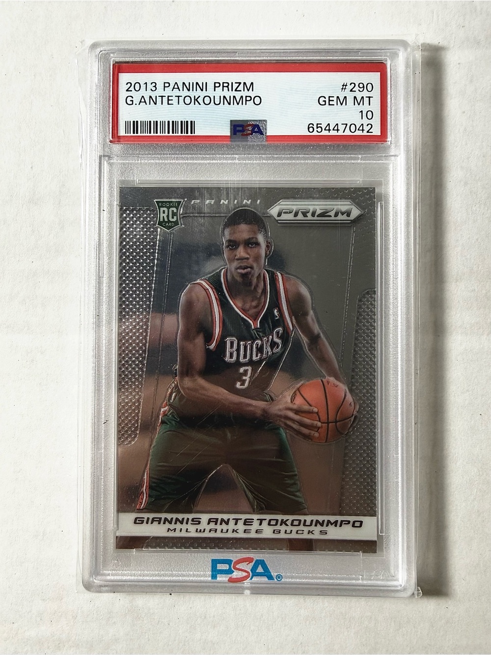 2013 Panini Prizm Giannis Antetokounmpo Rookie PSA 10